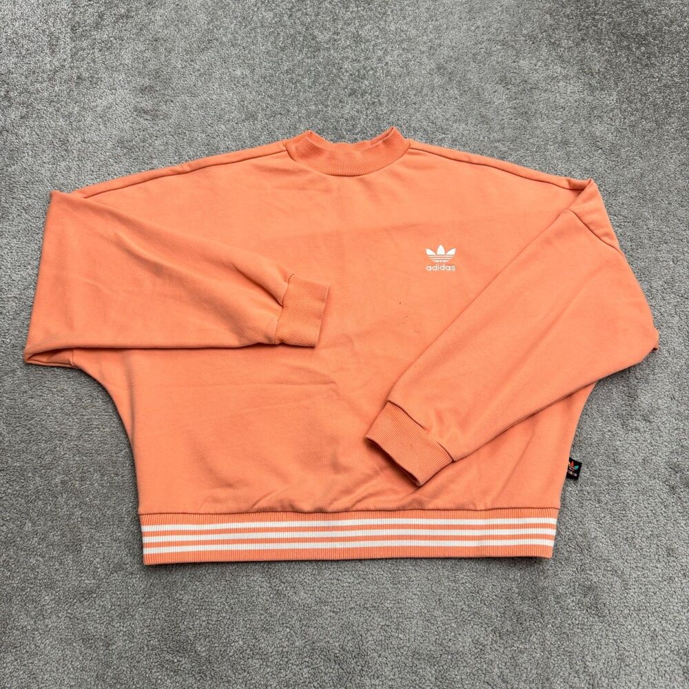 Adidas Originals x Pharrell Williams Hu Cropped Crewneck Sweatshirt Men M Pink
